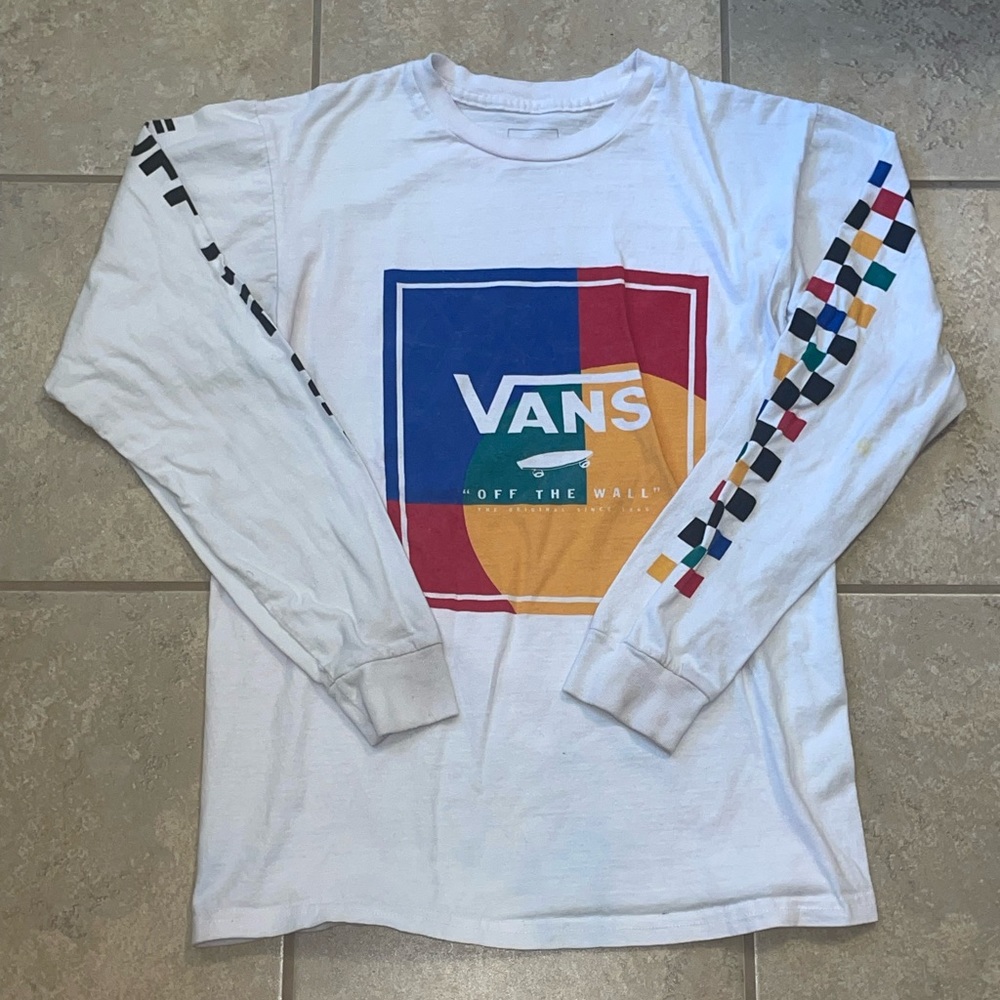 white vans long sleeve